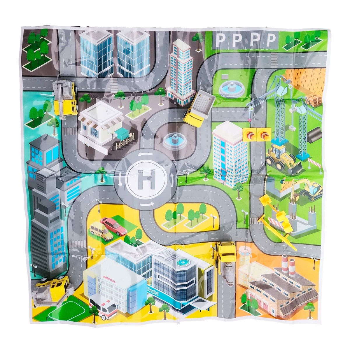 GENERICO - Camiones De Construccion De Cuerda Tapete Accesorios Juguete