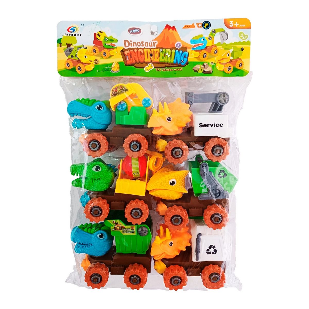 GENERICO - Carro Camion Construccion Dinosaurio Armable Juguete Niño