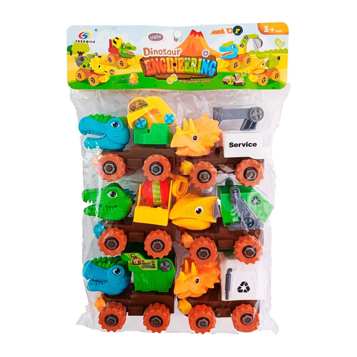 GENERICO - Carro Camion Construccion Dinosaurio Armable Juguete Niño