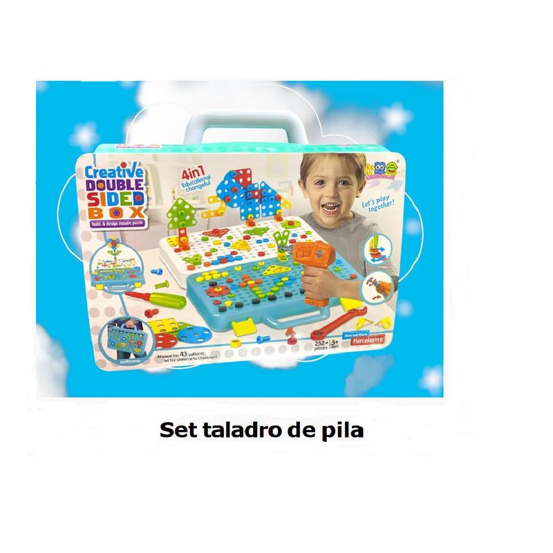 GENERICO - JUGUETE SET TALADRO DE PILA PARA NIÑOS +3 AÑOS