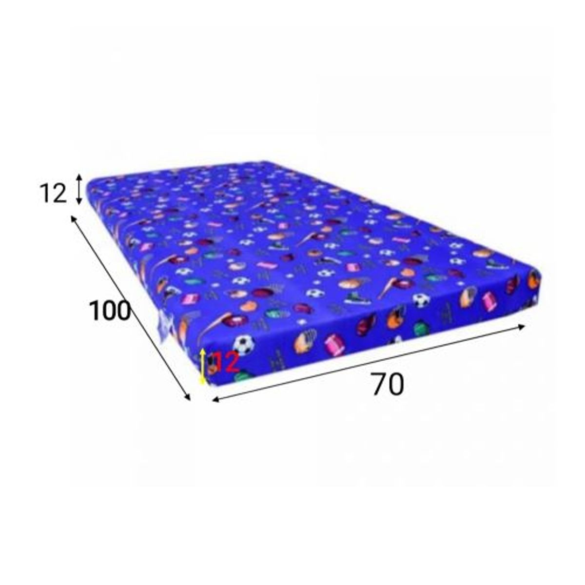 GENERICO - Colchoneta de corral para bebe 70x100x12 cm niño