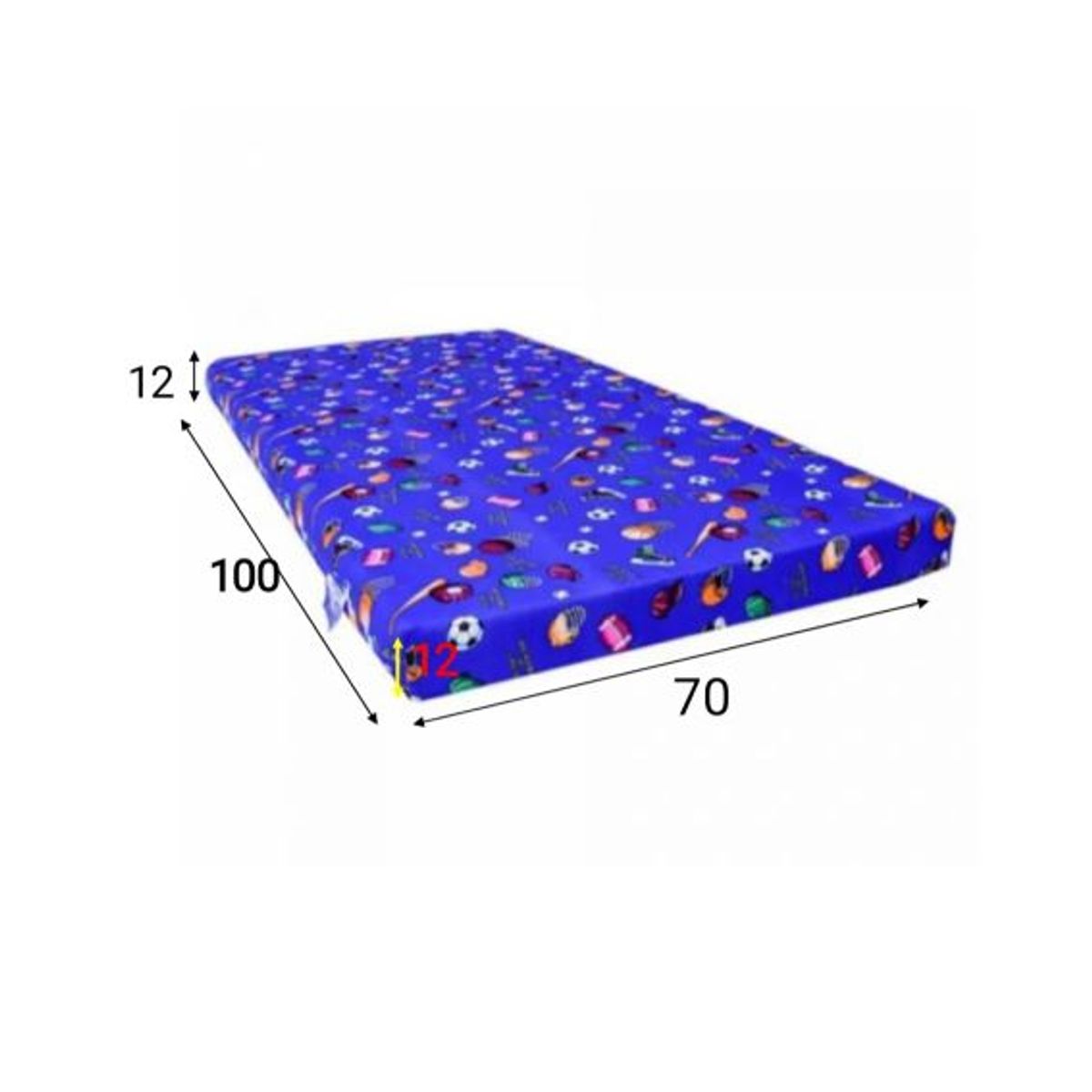 GENERICO - Colchoneta de corral para bebe 70x100x12 cm niño