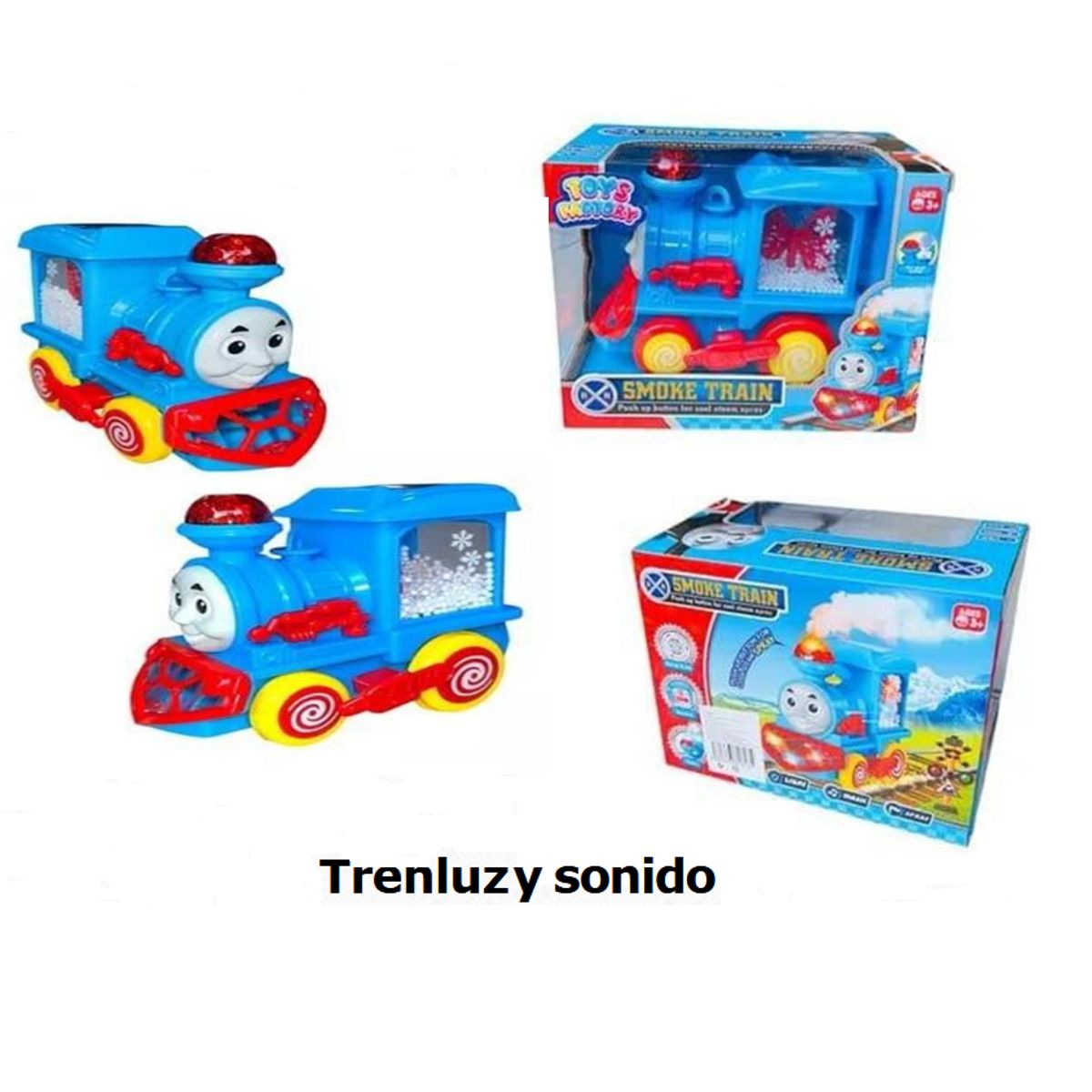 GENERICO - JUGUETE TREN LUZ Y SONIDO PARA NIÑOS +3 AÑOS