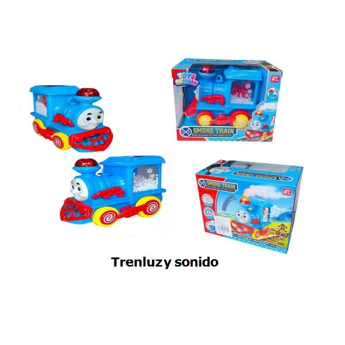 GENERICO - JUGUETE TREN LUZ Y SONIDO PARA NIÑOS +3 AÑOS