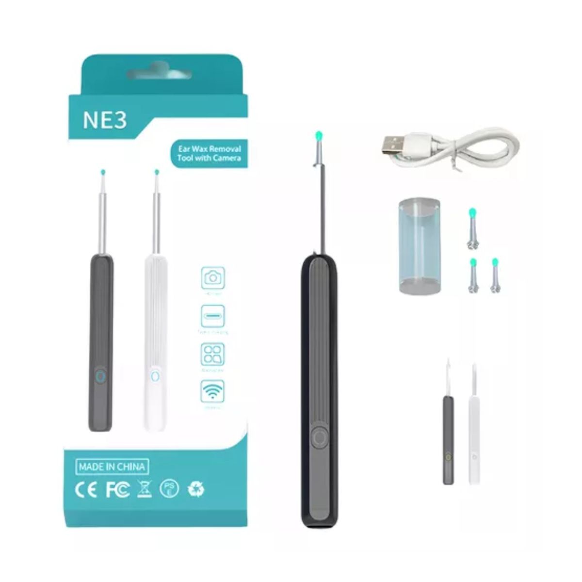 GENERICO - Limpiador De Oidos Con Camara Recargable Usb