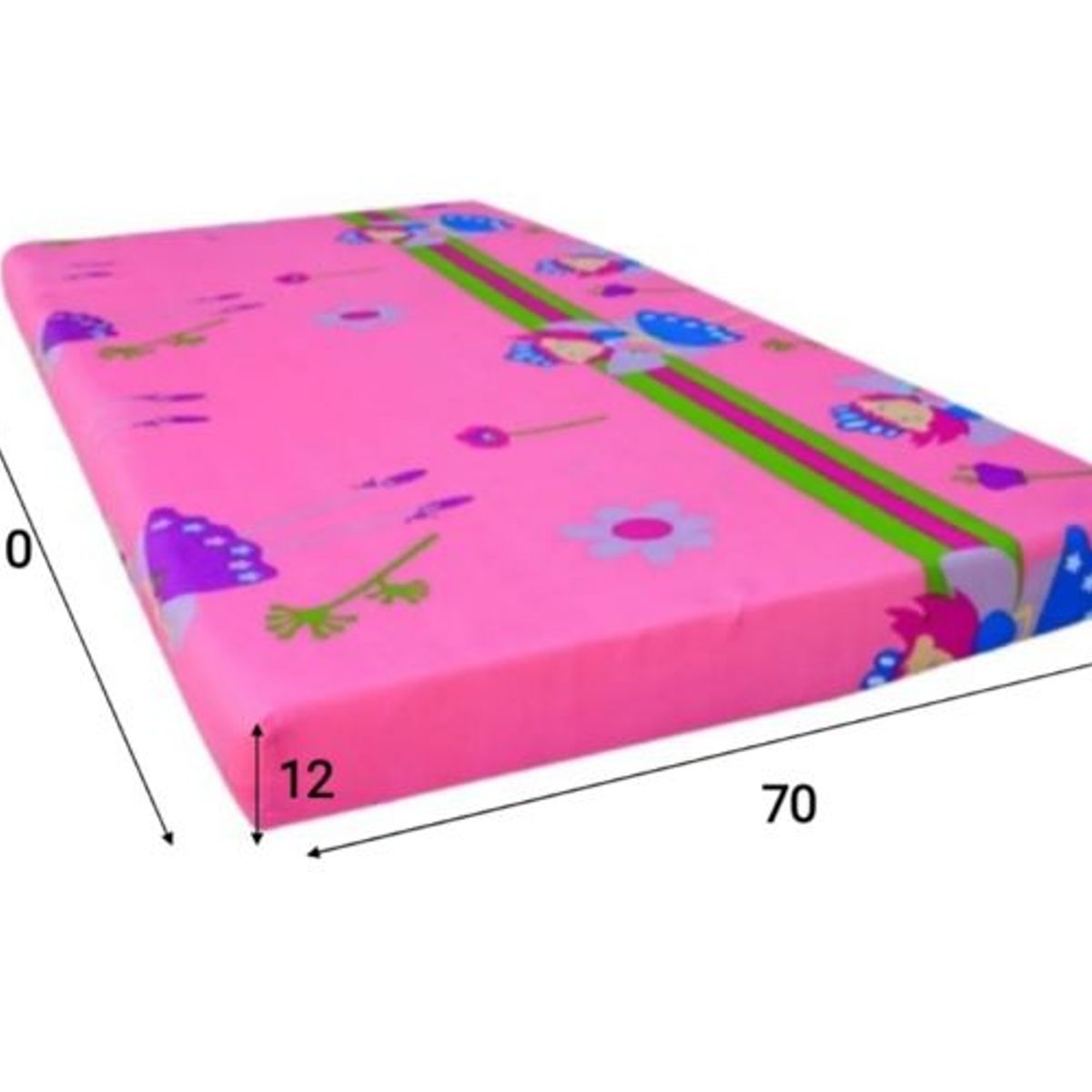 GENERICO - Colchoneta de corral para bebe 110x70x12 cm niña