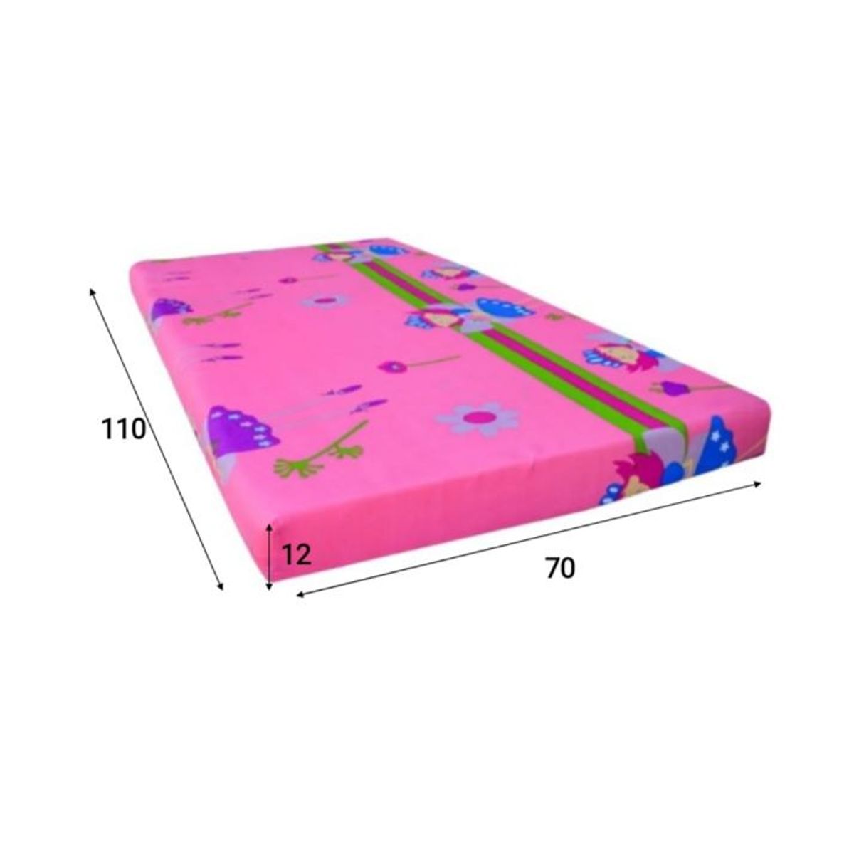 GENERICO - Colchoneta de corral para bebe 110x70x12 cm niña