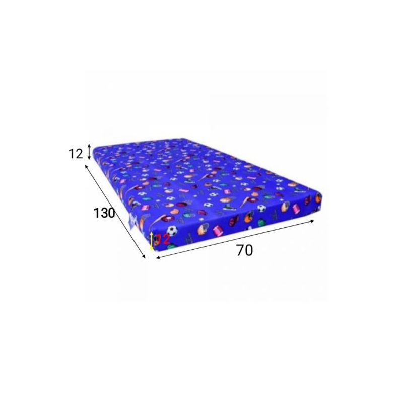 GENERICO - Colchoneta de corral para bebe 130x70x12 cm niño