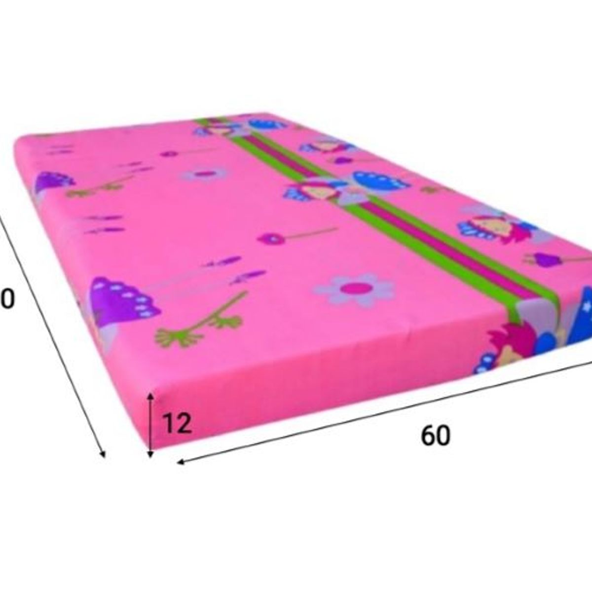 GENERICO - Colchoneta de corral para bebe 90x60x12 cm niña