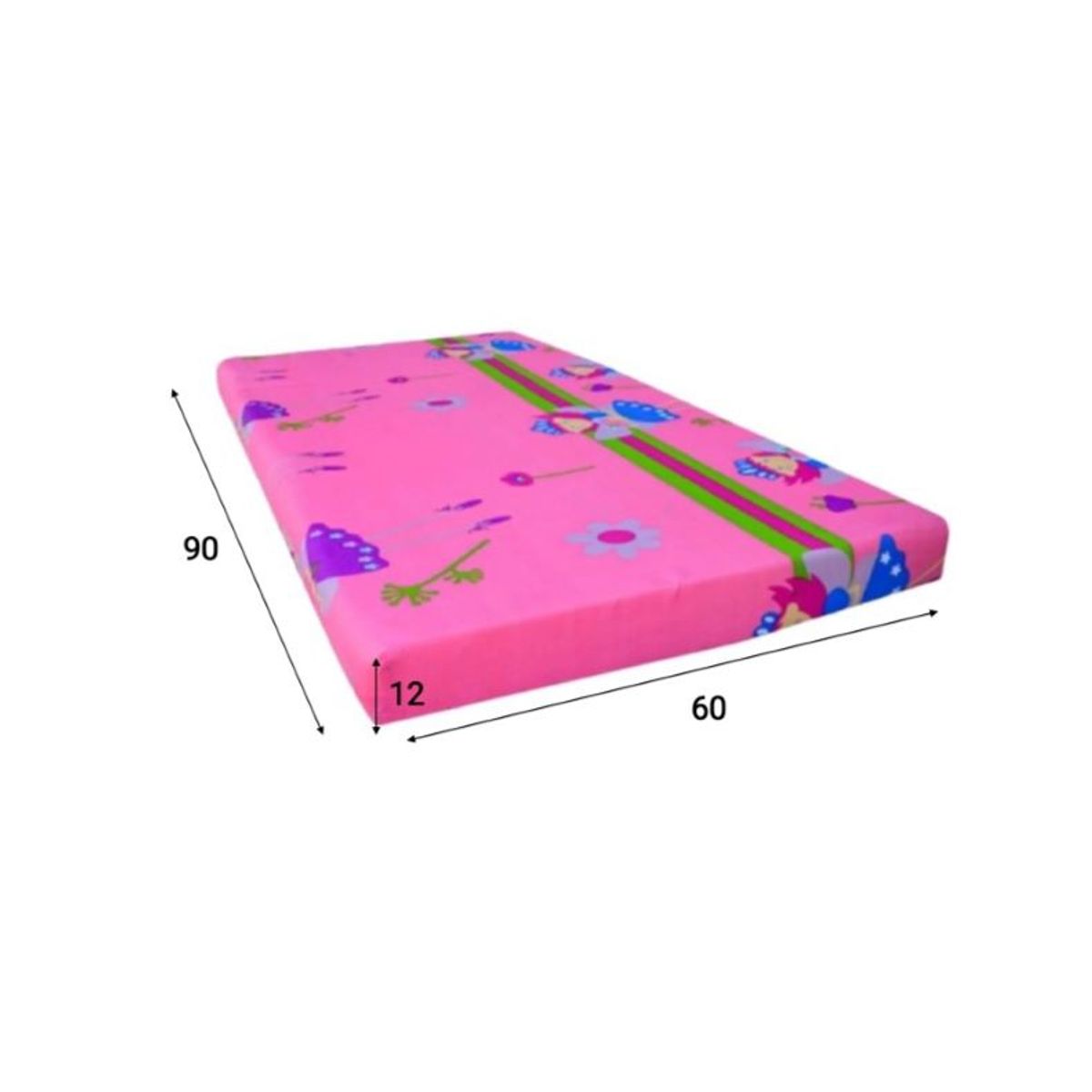 GENERICO - Colchoneta de corral para bebe 90x60x12 cm niña