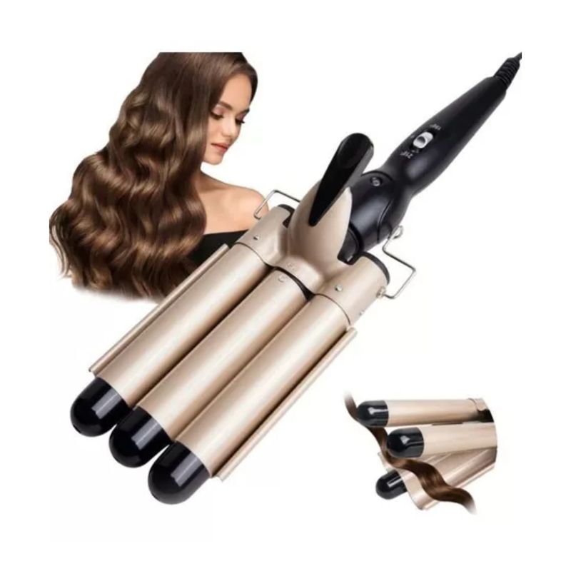 GENERICO - Buclera Ondas Profundas Rizador Pelo 3 Barriles