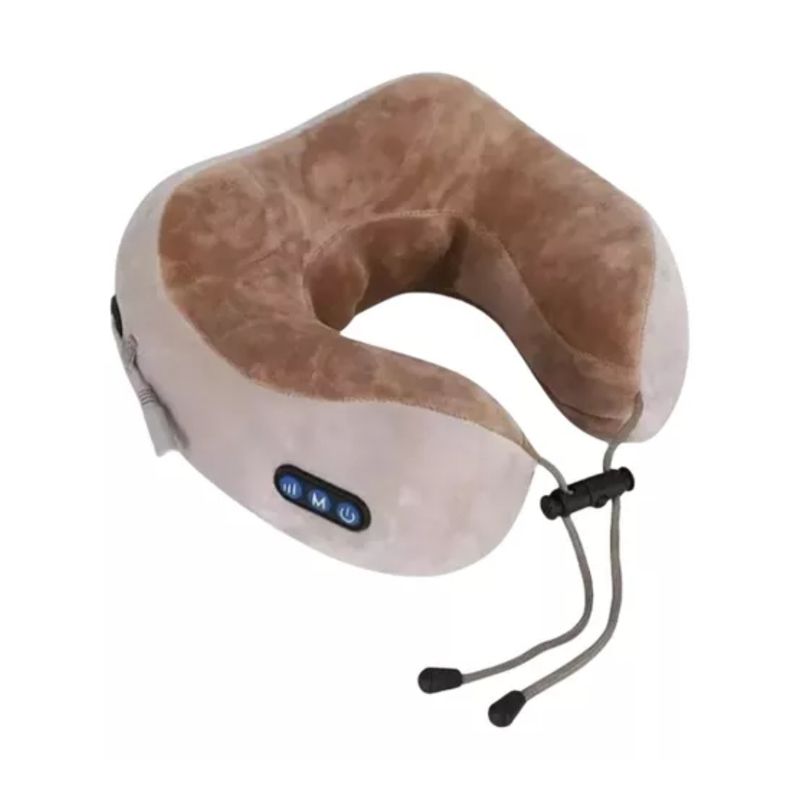 GENERICO - Masajeador Almohada Eléctrico Cuello Cervical Recargable Color Gris