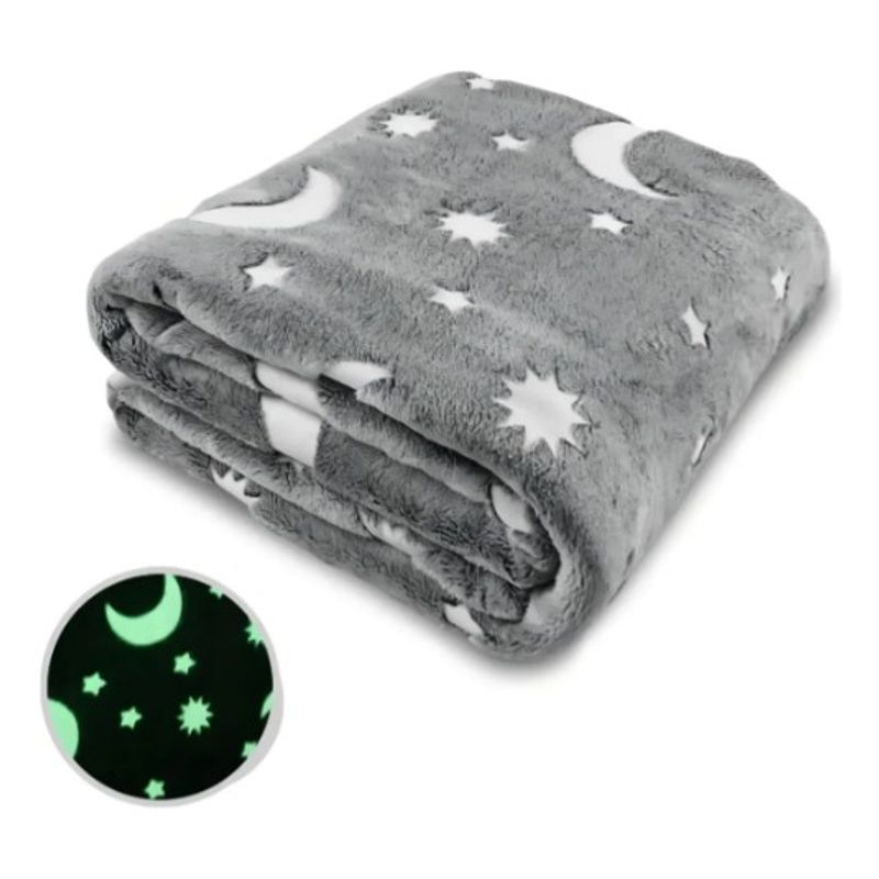 GENERICO - Manta Cobija Luminosa Magic Brilla en la Oscuridad 170 X 180 cm