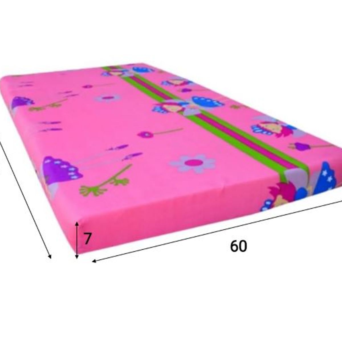 GENERICO - Colchoneta de corral para bebe 90x60x8 cm niña
