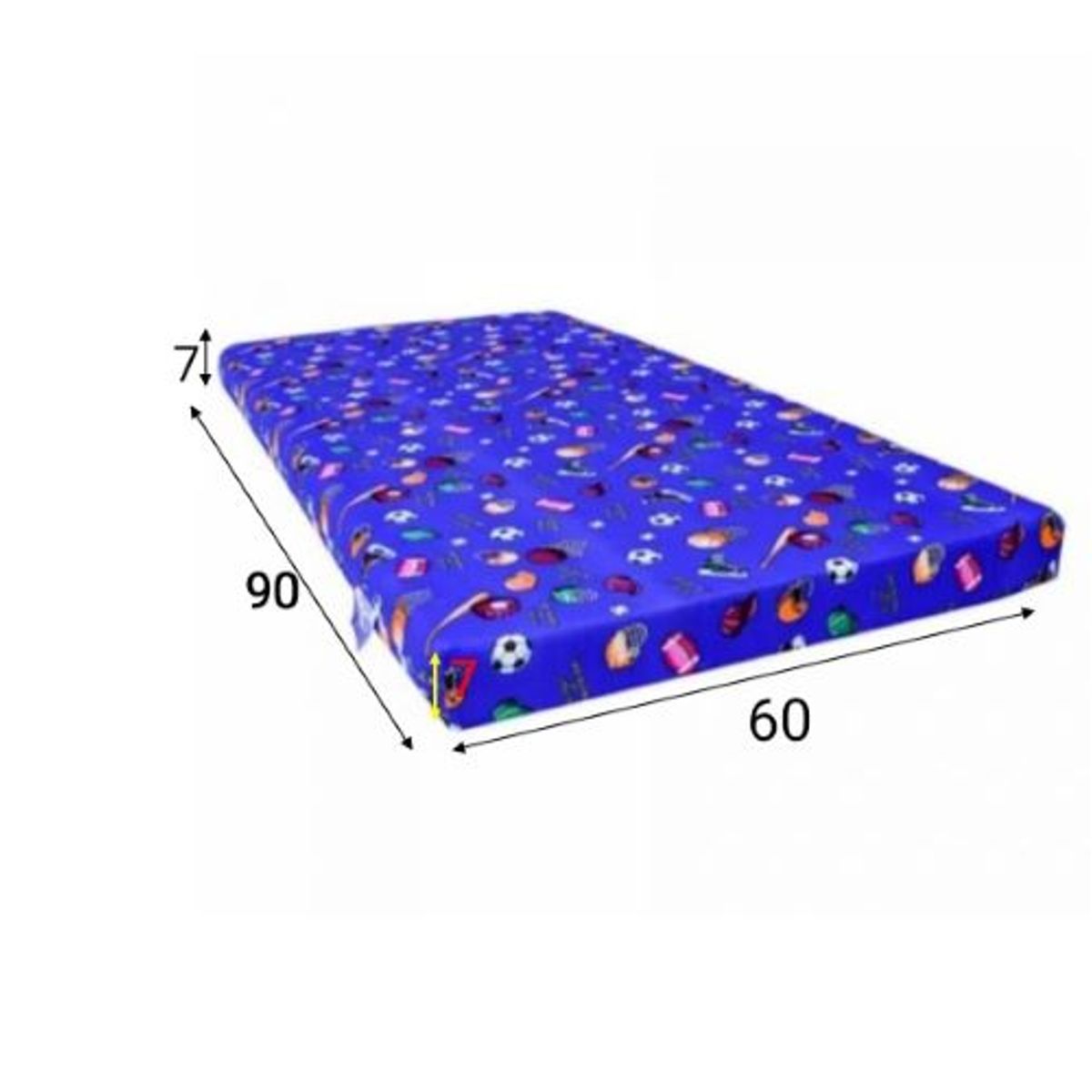 GENERICO - Colchoneta de corral para bebe 90x60x8 cm niño