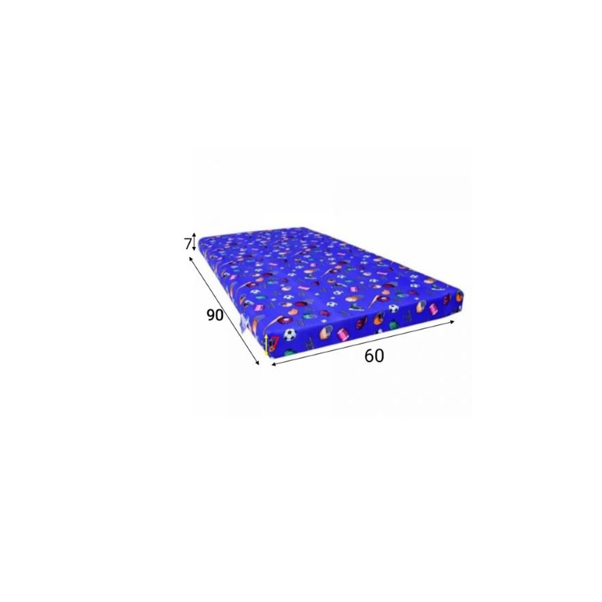 GENERICO - Colchoneta de corral para bebe 90x60x8 cm niño