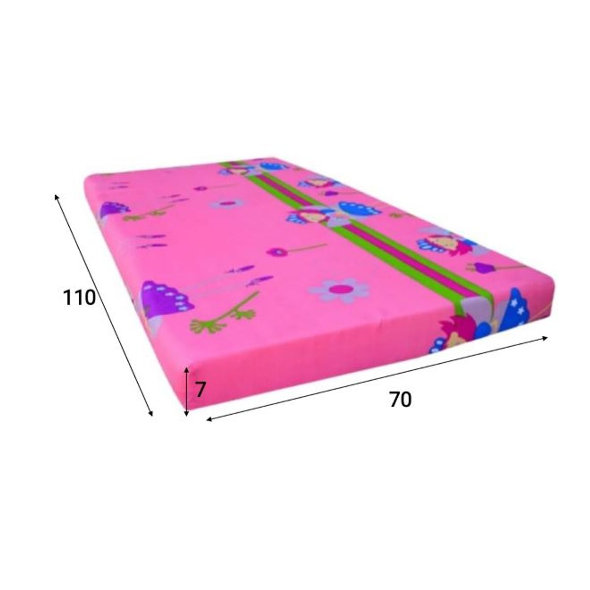 GENERICO - Colchoneta de corral para bebe 110x70x8 cm niña