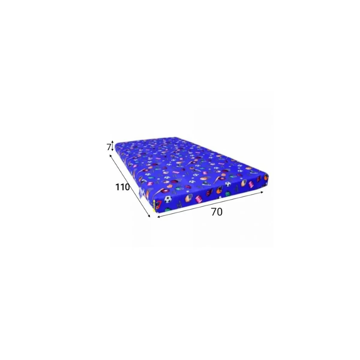 GENERICO - Colchoneta de corral para bebe 110x70x8 cm niño