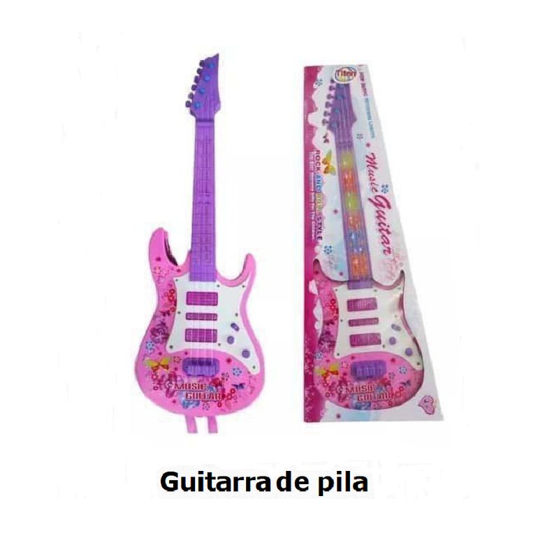 GENERICO - GUITARRA MUSICAL JUGUETE DE PILA PARA NIÑAS +3 AÑOS
