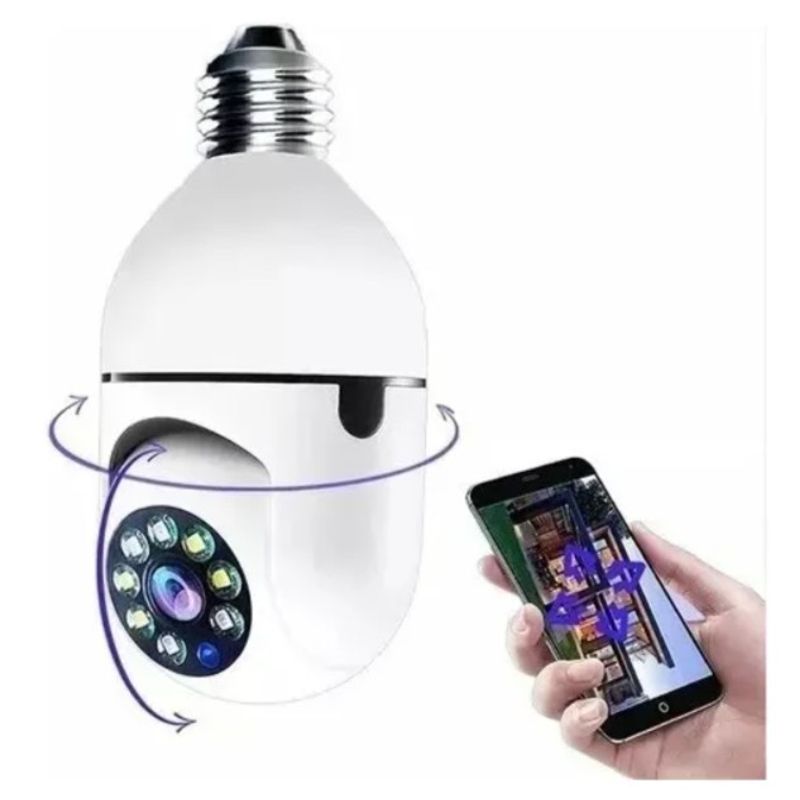 GENERICO - Bombillo Camara de Seguridad Giratorio 360°