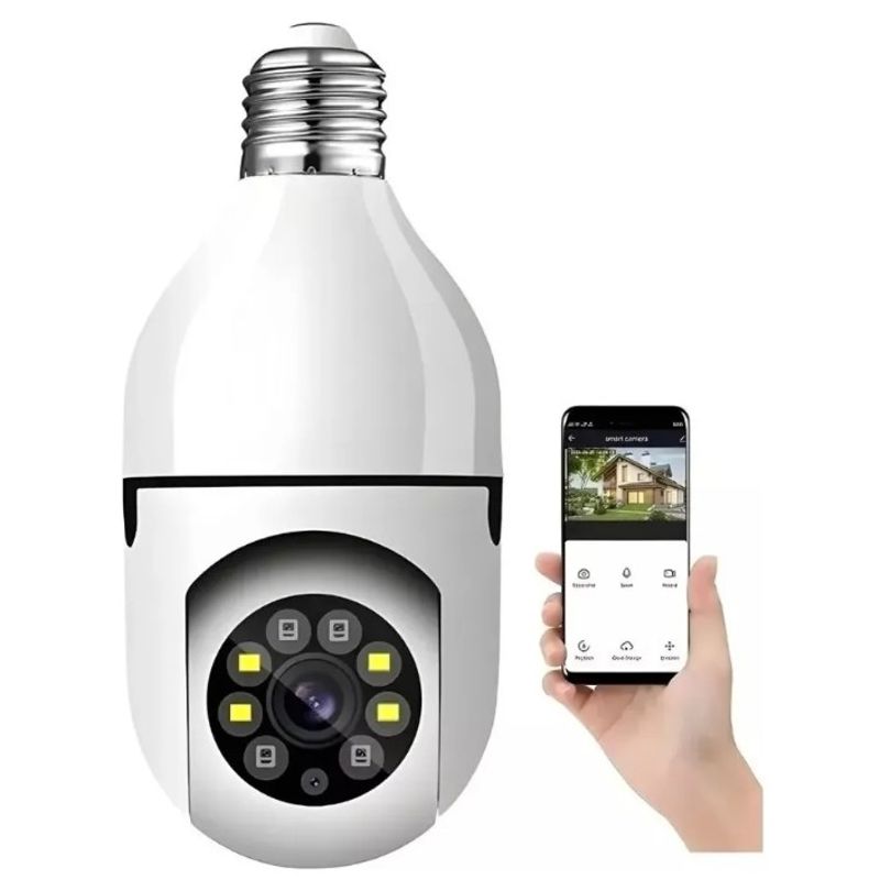 GENERICO - Bombillo Camara de Seguridad Giratorio 360°