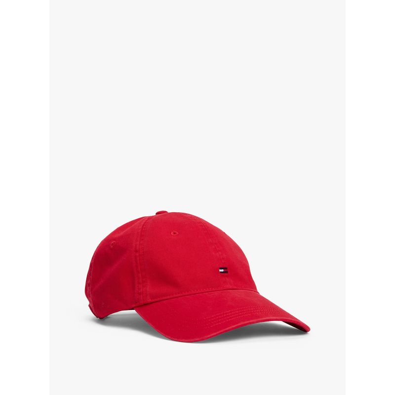 TOMMY HILFIGER - Gorra roja Essential con logo bordado Tommy Hilfiger