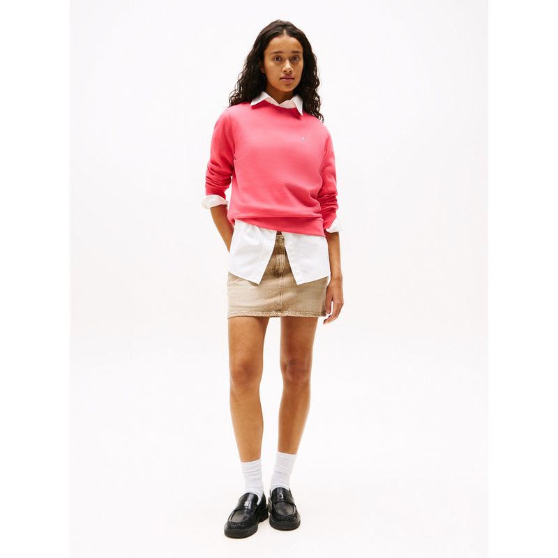 TOMMY HILFIGER - Saco rosado de corte regular con parche Tommy Jeans