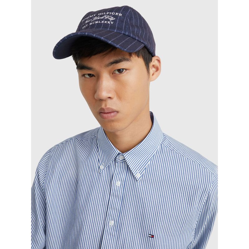 TOMMY HILFIGER - Gorra azul Prep de raya diplomática Tommy Hilfiger