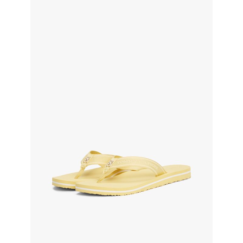 TOMMY HILFIGER - Sandalias amarillo con inscripción tonal en tiras Tommy Hilfiger