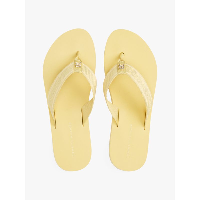 TOMMY HILFIGER - Sandalias amarillo con inscripción tonal en tiras Tommy Hilfiger
