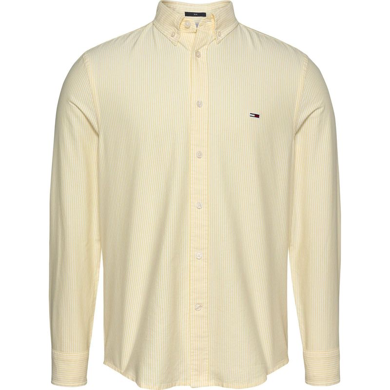 TOMMY HILFIGER - Camisa amarilla corte slim Tommy Jeans