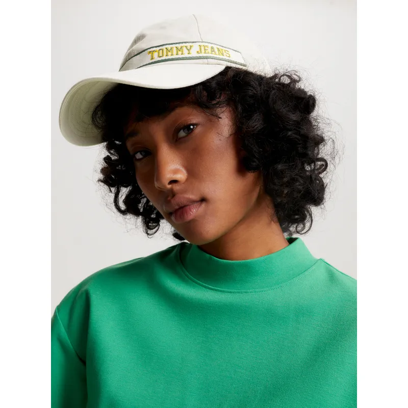 TOMMY HILFIGER - Gorra beige con logo Tommy Hilfiger