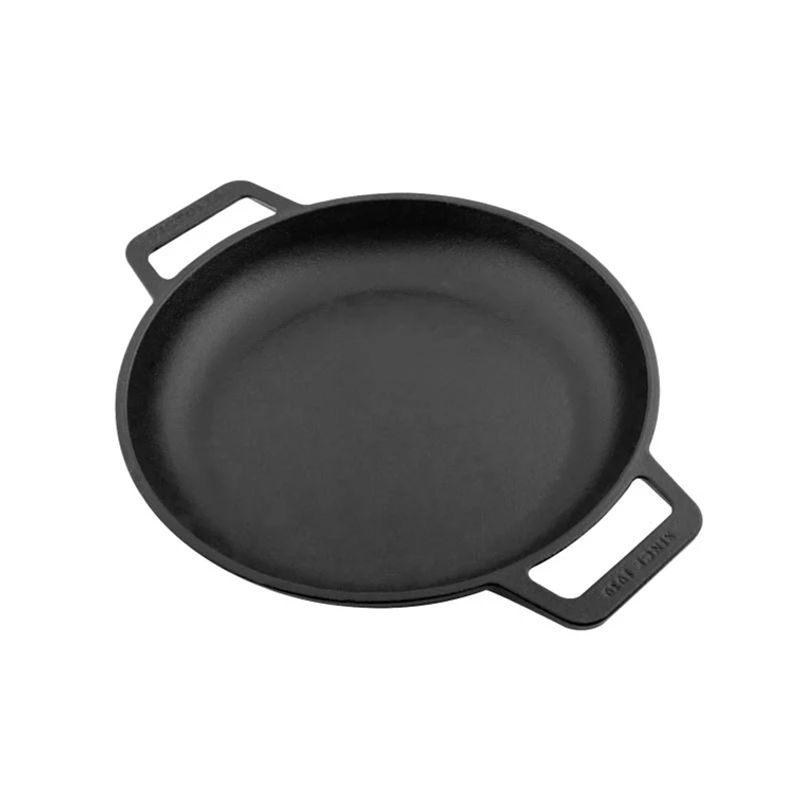 VICTORIA - Sartén Liso de Hierro Fundido Victoria de Doble Asa 25 Cm