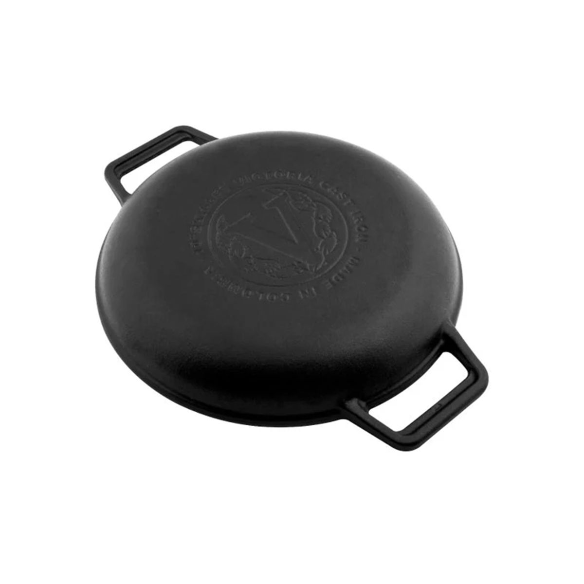 VICTORIA - Sartén Liso de Hierro Fundido Victoria de Doble Asa 25 Cm