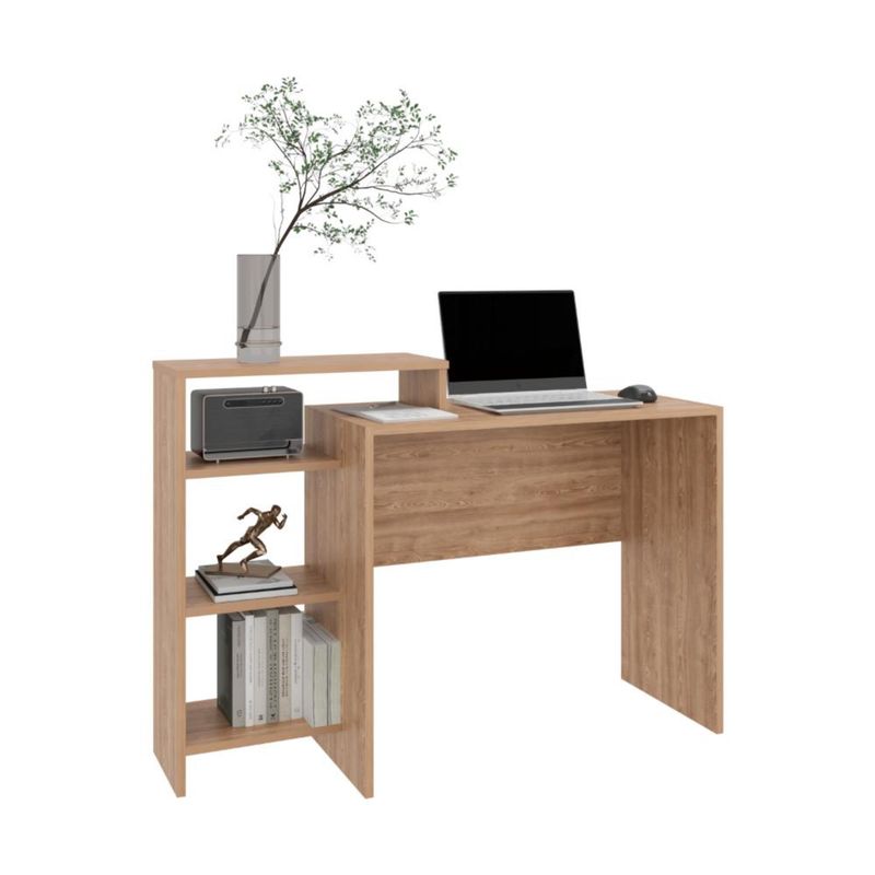 RTA DESIGN - Escritorio Estelar Plus Miel con tres entrepaños laterales