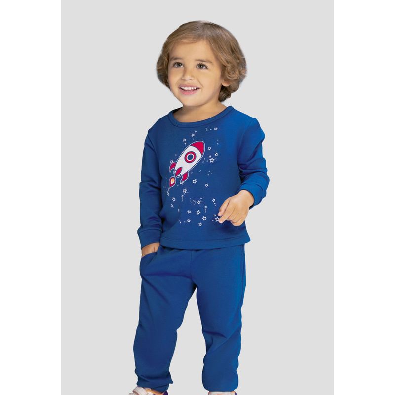MARKETING PERSONAL - Conjunto Infantil Masculino Azul Mp 100729