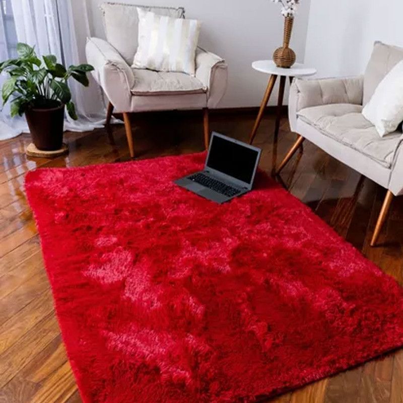 MY HOME STORE - Tapete Terciopelo Rojo con Blanco