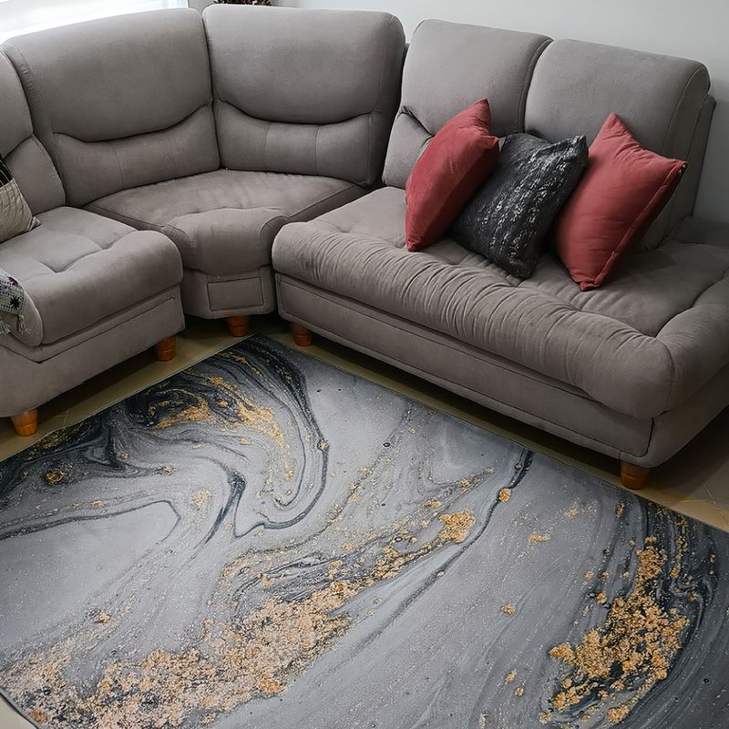 MY HOME STORE - Tapete-Tipo-Persa-Mármol-Gris- Granito