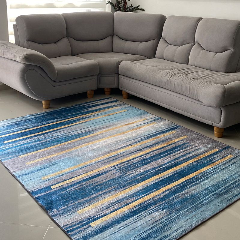 MY HOME STORE - Tapete-Tipo-Persa-Rayas- Tonos  Azules