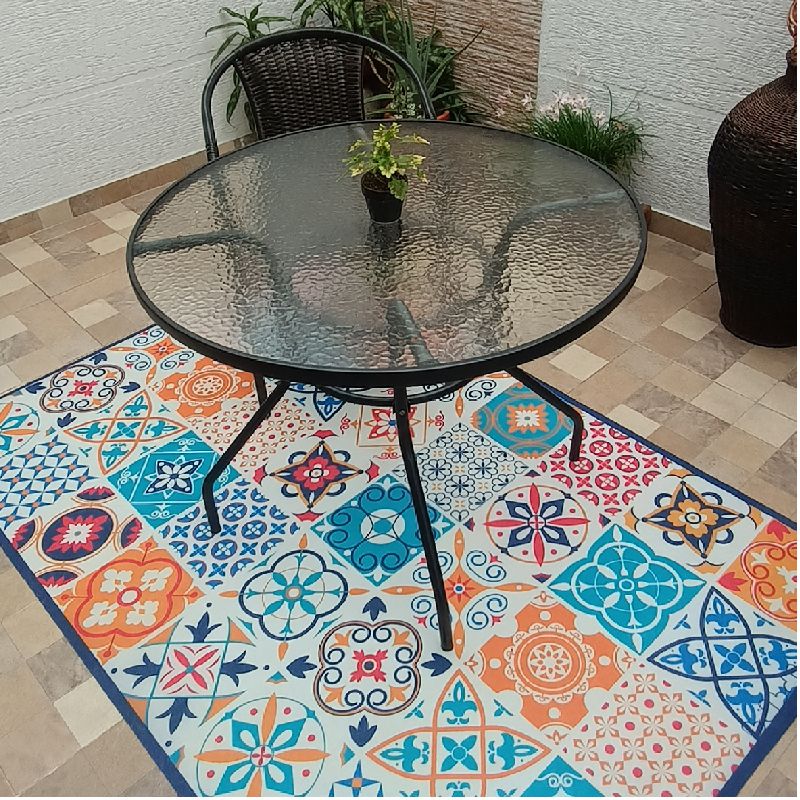 MY HOME STORE - Alfombra de Vinilo Tonal Mándala Multicolor