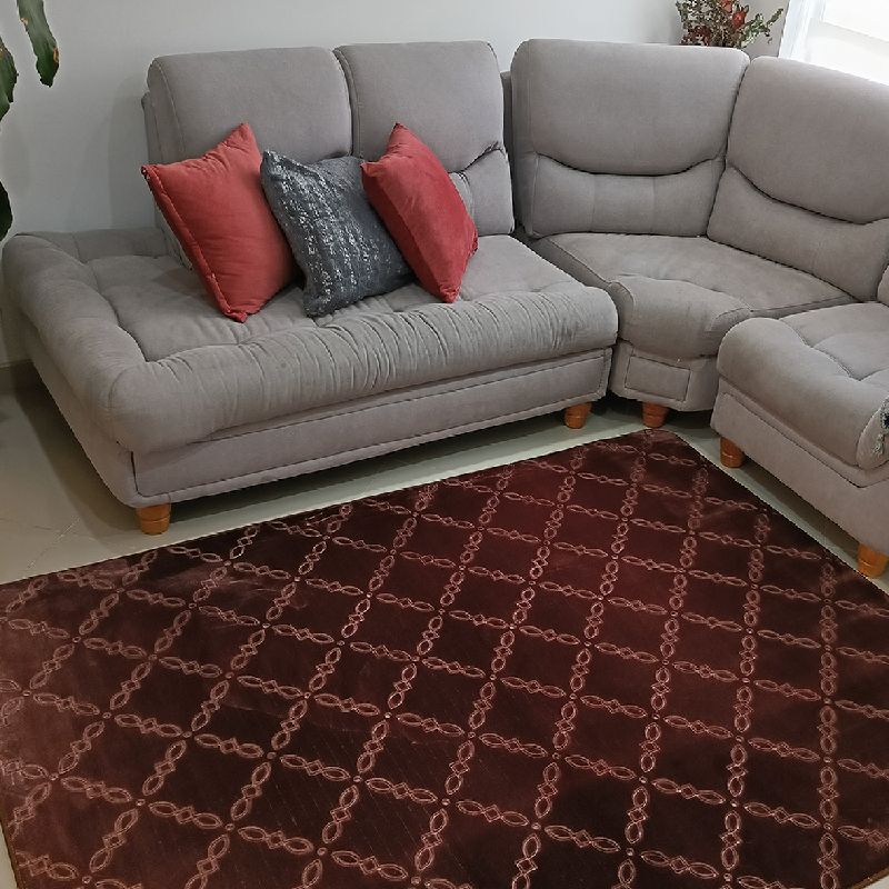 MY HOME STORE - Tapete Piel de Durazno Rombos Cáfe  200 X 150MT