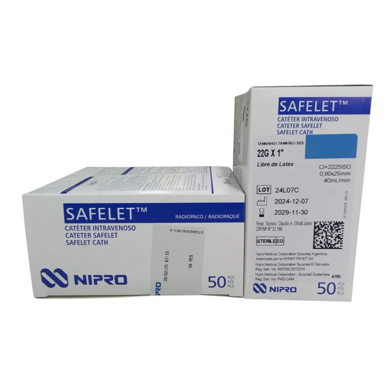 IMPORT CORPORAL MEDICAL - CATETER INTRAVENOSO 22G X 1 NIPRO CAJA X 50