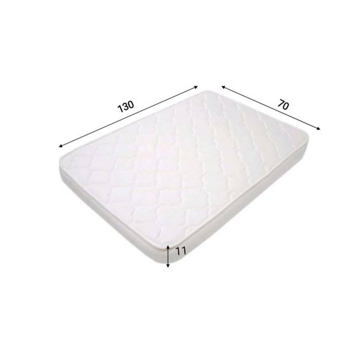 GENERICO - Colchon Colchoneta Para Bebe 70x130x14  forro antifluido