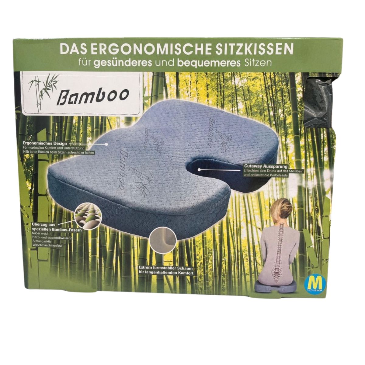 LUMBERMAN - Cojín Ortopedico Lumbar Coxis Silla Oficina Auto Silla de Rueda