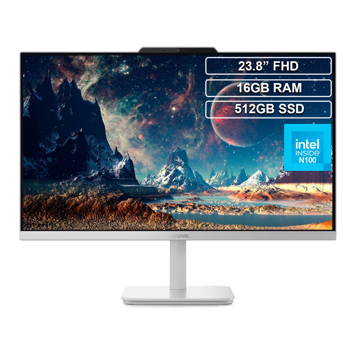 LENOVO - Todo en Uno AIO Lenovo A100 Celeron N100 16GB 512GB FHD 23.8