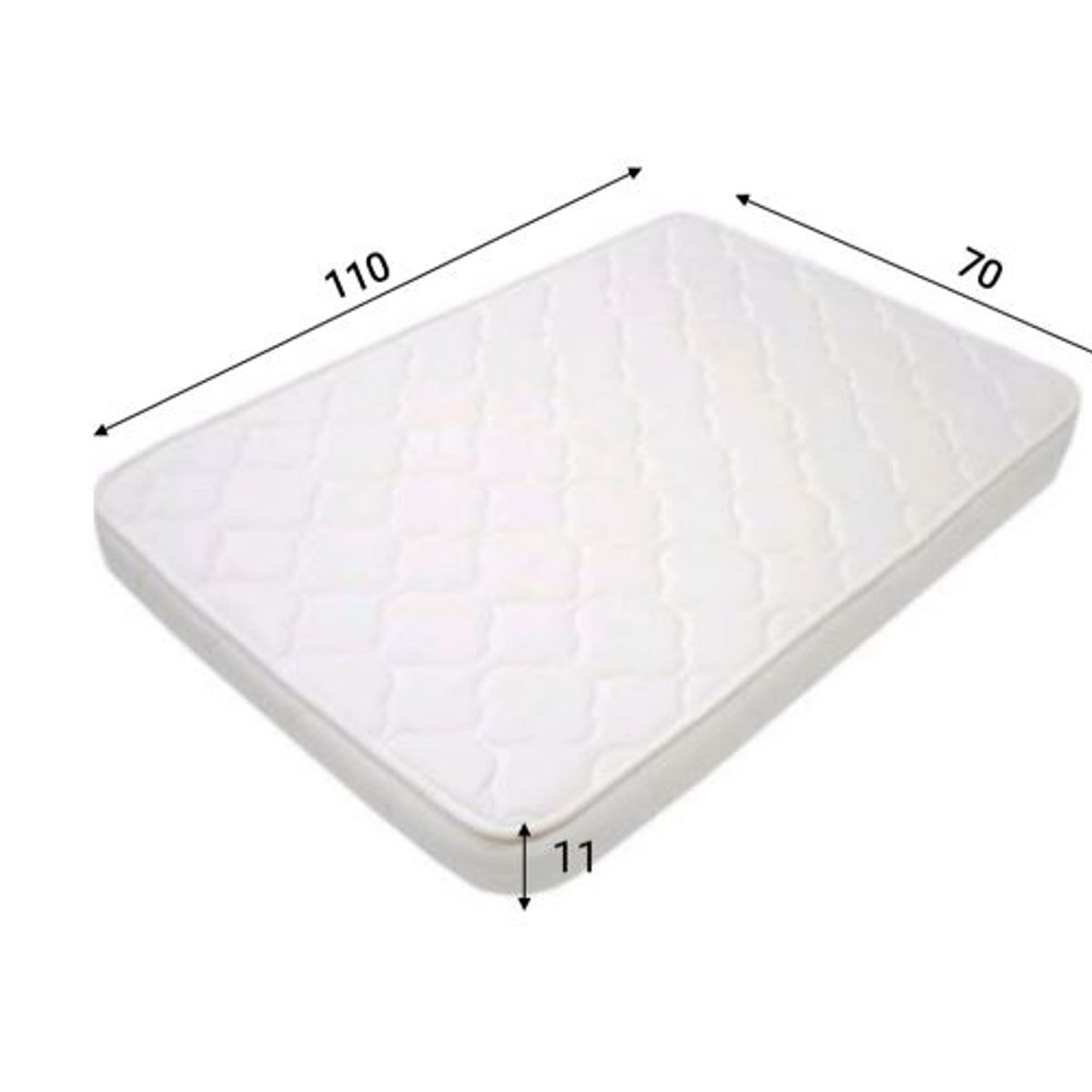 GENERICO - Colchon colchoneta para bebe 110x70x11  forro antifluido