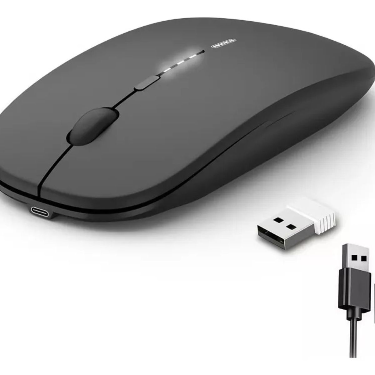 KIDSHOP - Mouse Inalámbrico Recargable W07 Negro