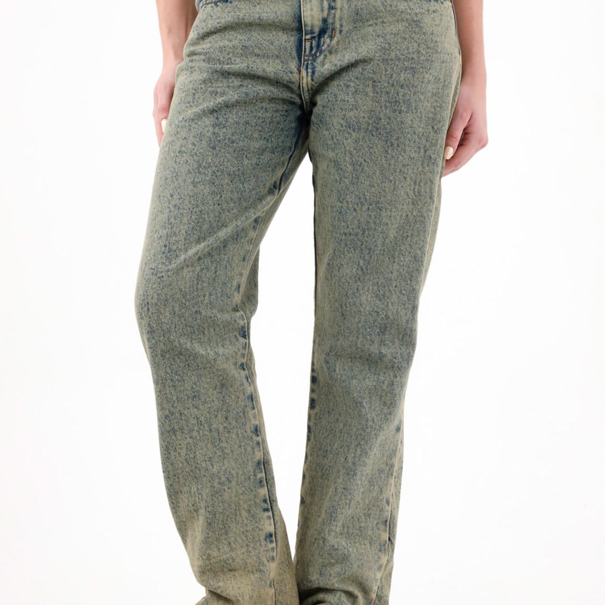 TENNIS - Jean Recto tiro medio tono claro para mujer