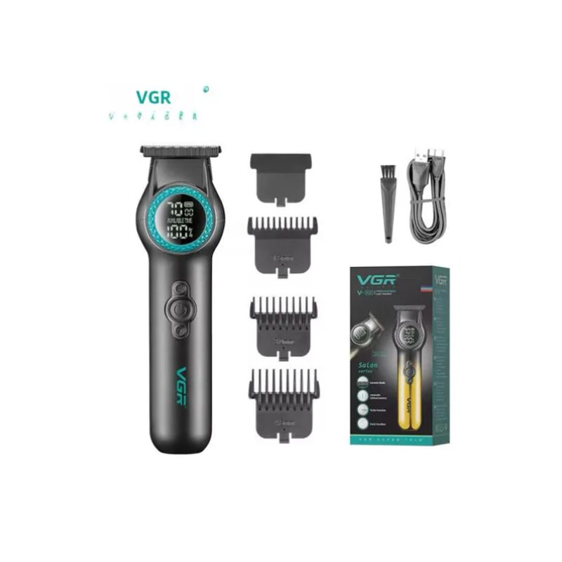 VGR - Máquina Trimmer Profesional V-990 Pro Led Turbo 8000rpm Inalambrica
