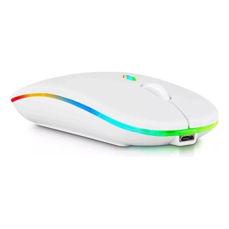 KIDSHOP - Mouse Inalámbrico Recargable W07 Blanco